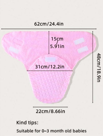 VogueNotion Apparel Newborn Swaddle Wrap 1 Piece, 0-6 Months Unisex. (Pink, OS) (photo 4)
