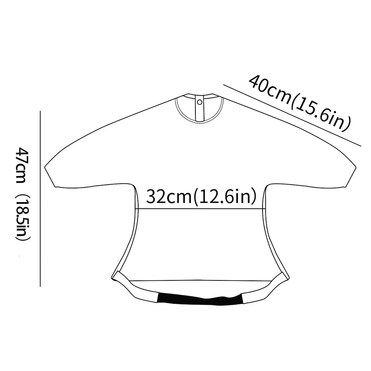 CoolaPeach Long Sleeve Baby Bib - Adjustable Waterproof Smock with Highchair Attachment