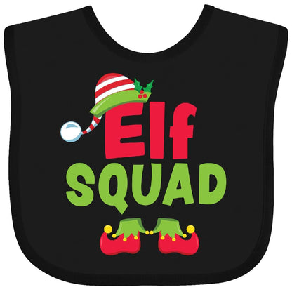 inktastic Christmas Elf Squad Baby Bib