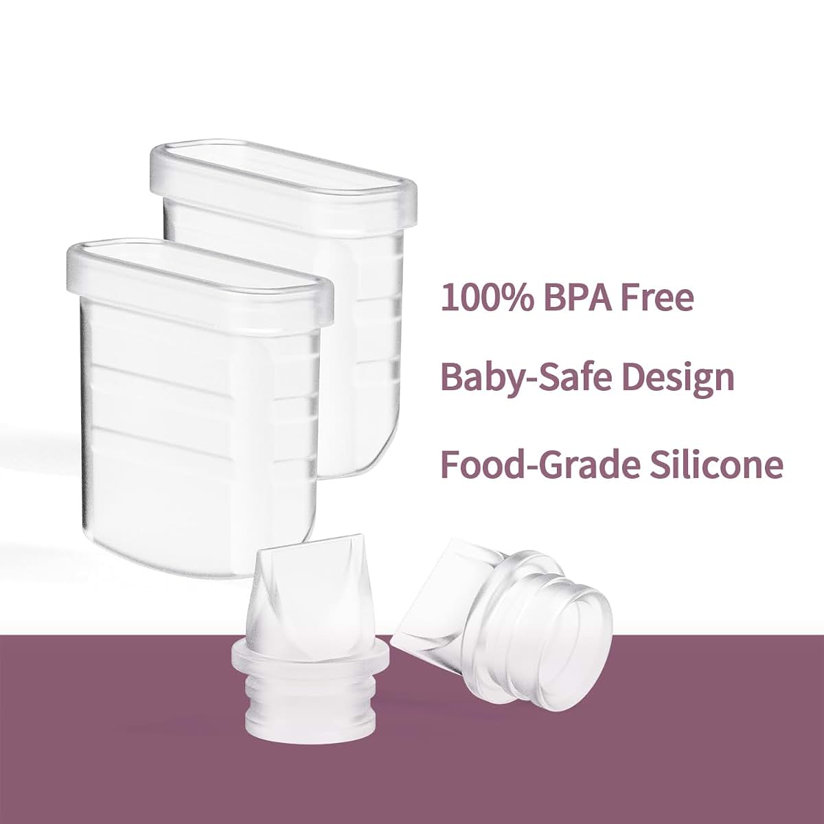 Springhope No.586 Wearable Breast Pump Replacement Duckbill Valves and Silicone Diaphragm Set
