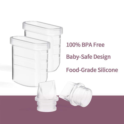 Springhope No.586 Wearable Breast Pump Replacement Duckbill Valves and Silicone Diaphragm Set