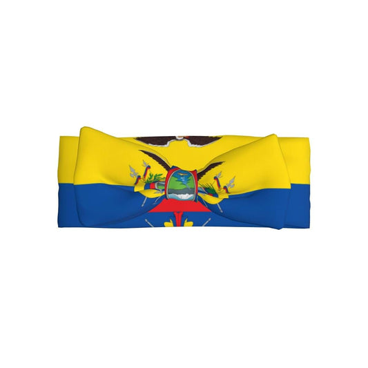 baobeb Flag of Ecuador Print Delicate Baby Bow Headband – Full Moon Gift for Newborns, Perfect for Infant and Toddler