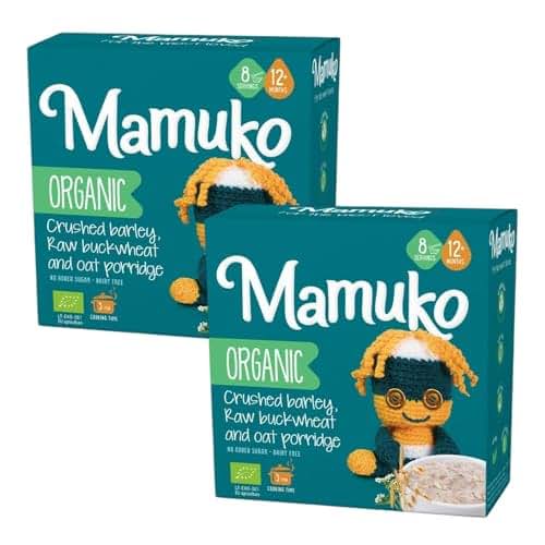Mamuko Organic Baby Porridge With Barley, Buckwheat, And Oats For 9-12 Months