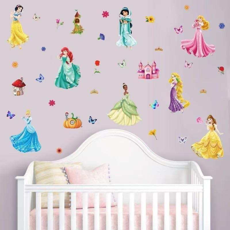 Runtoo Princess Series Wall Decals For Kids Rooms