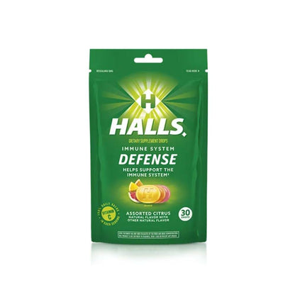 Halls Defense Vitamin C Drops - Assorted Citrus Supplement