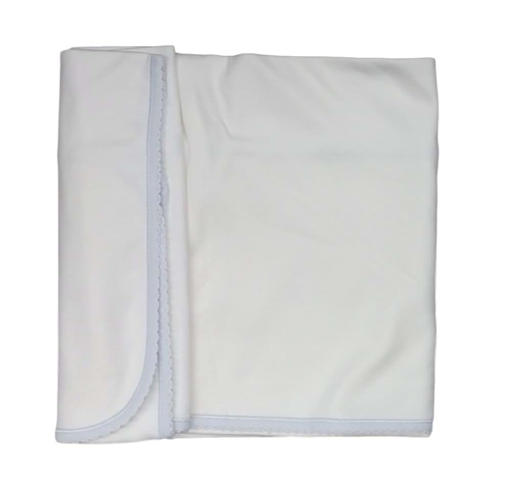 Carlino Baby Blanket In Chambray, Large Cotton Swaddle (photo 2)