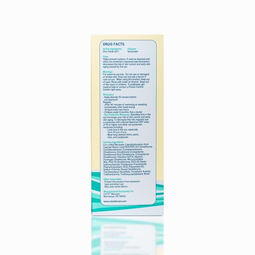 Cotz Mineral Sunscreen | SPF 40 Water-Resistant Formula