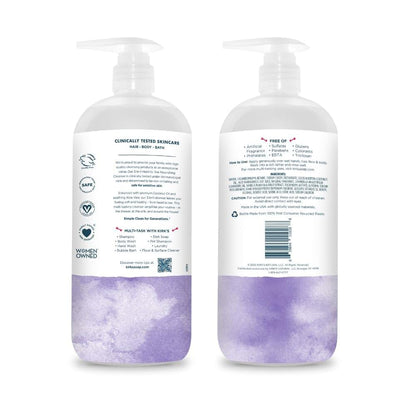 Kirk's Lavender & Vanilla 3-in-1 Nourishing Cleanser, Shampoo, Body Wash, and Bubble Bath