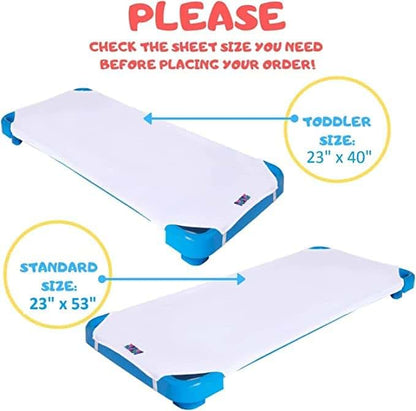 ComfyRight Purple Pack of 24 ( Size 22' x 52' ) Daycare Cot Sheets Fitted Sheets Pre-School Cot Sheet Nap Sheet for (photo 4)