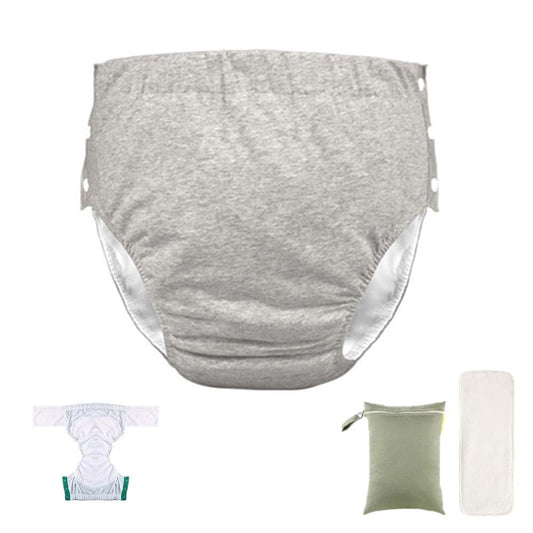 LAROTSUBA Unisex Reusable Adult Waterproof Cloth Diapers with Diaper Inserts,Adjustable Incontinence Pocket Diaper with