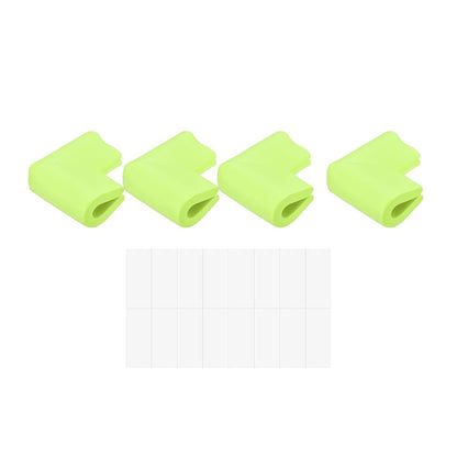 uxcell Corner Guards Edge Protectors, 4-Pack U Foam Safety Bumpers with Self-Adhesive Tape, Grass Green