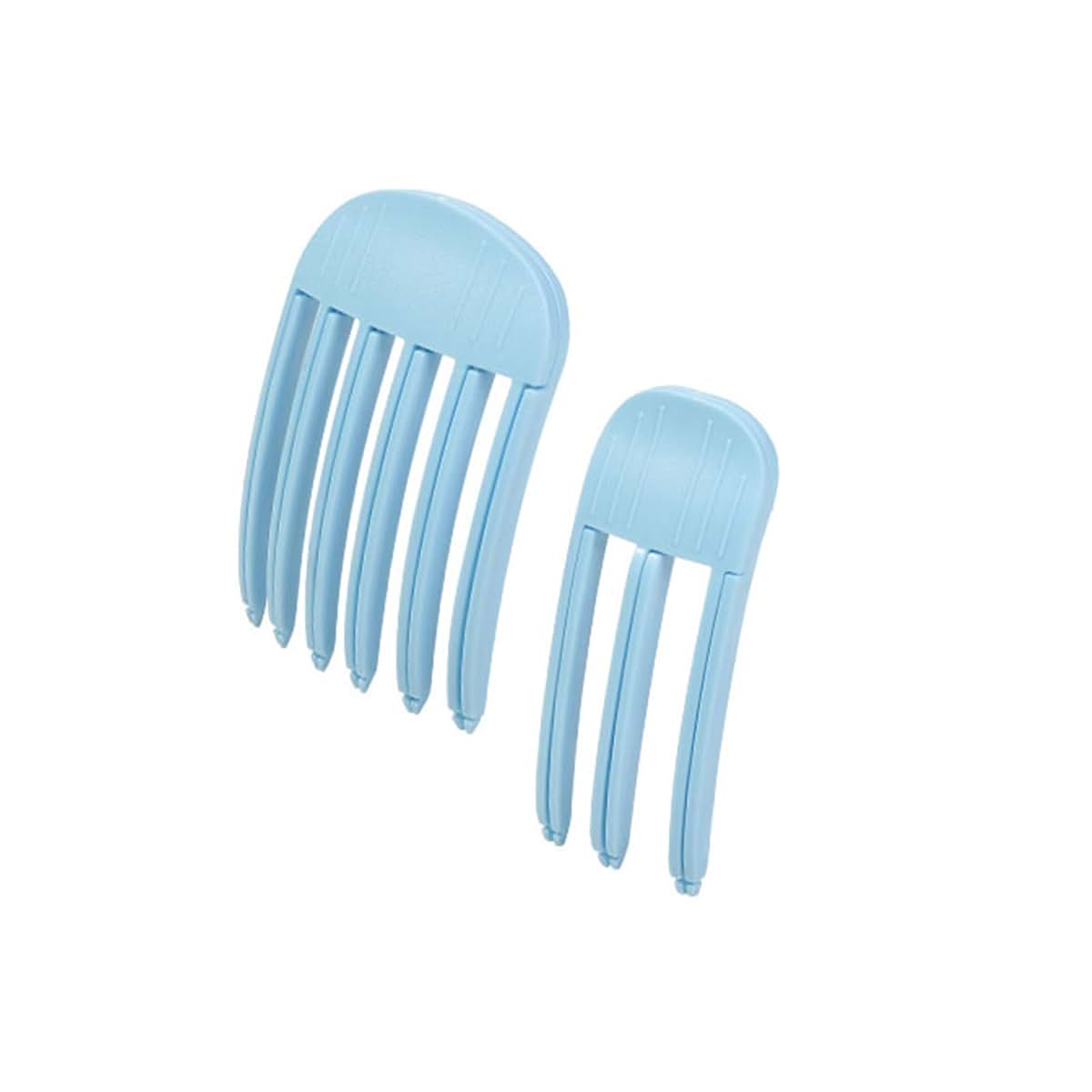 ZyrWyhh Fluffy Lazy Hair Clip 2-Pack in Sky Blue