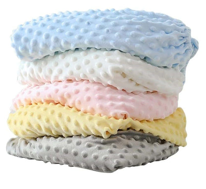 Hemasa Crib Bed Sheets In Grey, Solid Velvet Dot Pattern