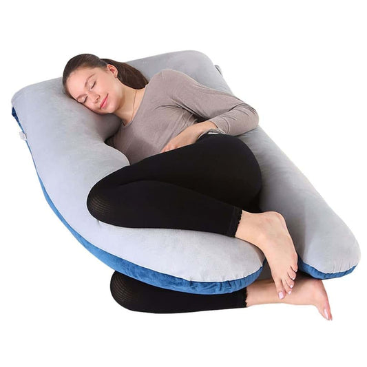 ZYYWX U-Shaped Pregnancy Maternity Pillow With Velvet Cover
