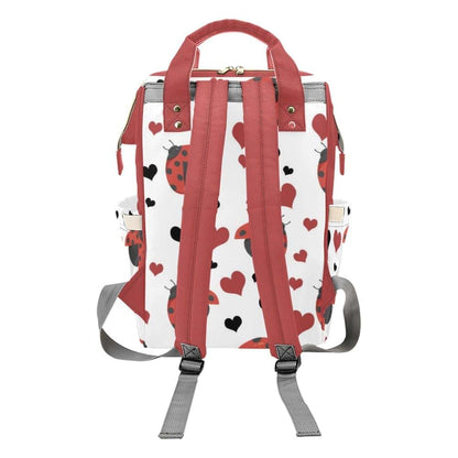 NZOOHY Red Ladybird Personalized Diaper Bag Backpack,Custom Name Diaper Backpack Baby Nappy Bag Mommy Bag for Boys (photo 4)