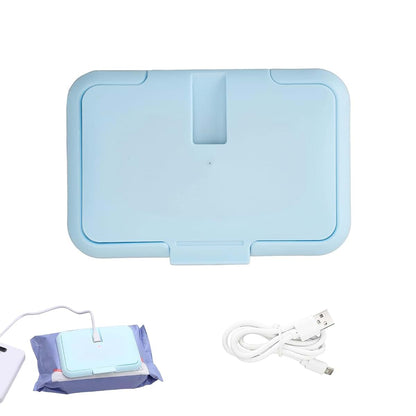 Jwthee Baby Wipe Warmer, Constant Temperature Evenly Heating Portable USB Wet Wipe Heater for Babies Portable Wipe