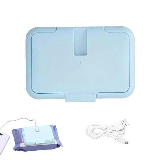 Jwthee Baby Wipe Warmer, Constant Temperature Evenly Heating Portable USB Wet Wipe Heater for Babies Portable Wipe