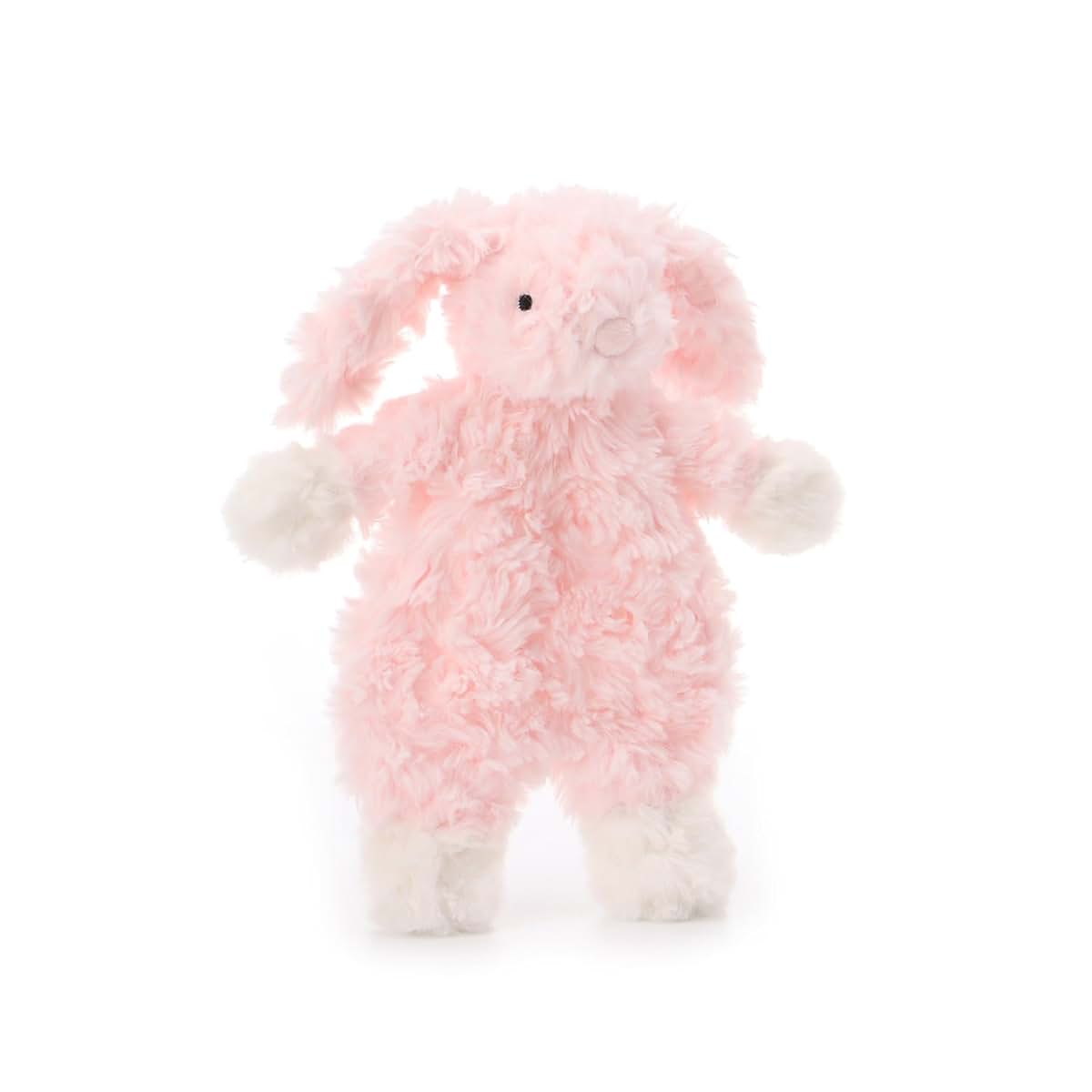 Apricot Lamb Pink Flower Bunny Rabbit Security Blanket Soft Loveys For Babies, 10 Inches For Infant And Toddlers