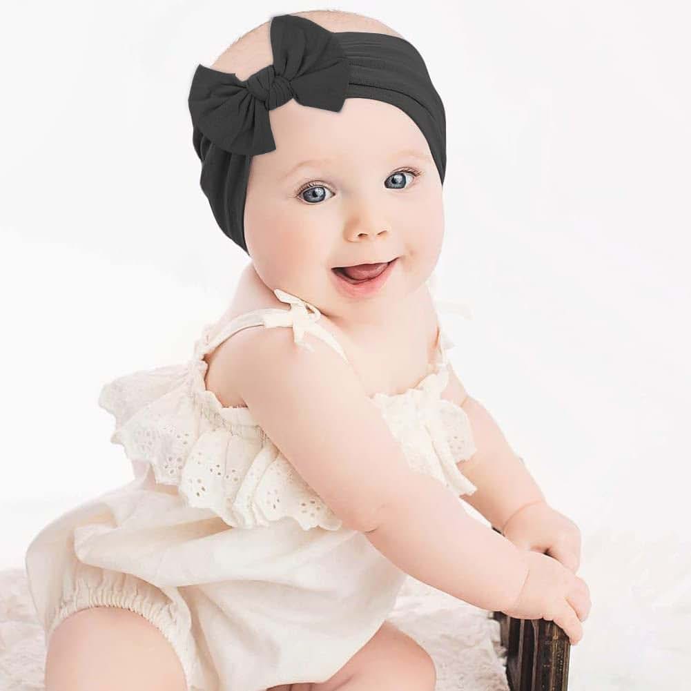 OVOY Newborn Turban Headbands - Dot Pattern Knotted Headwraps