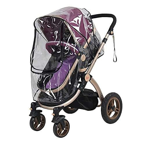 Estink Universal Stroller Rain Cover Transparent PVC with Zipper Window