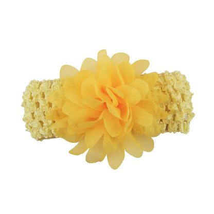 BIUDECO Soft Nylon Flower Pattern Headband for Baby Girls