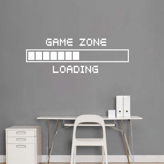 Yoyoyu Art Home Decor Game Zone Loading Wall Sticker, White