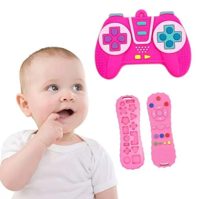 ZSKXYRUS 2 Pack Baby Teething Toys, Game Controller & TV Remote Shape Teether Set for Babies 6-12-18 Months, Gamer (photo 4)