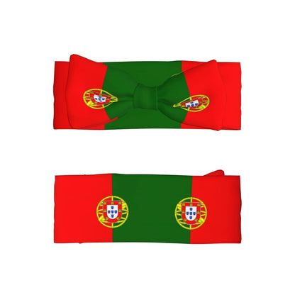 HYTTER Portuguese Flag Printed Bow Headband for Infants