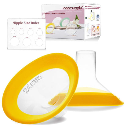 Nenesupply 24mm Oval Flanges Compatible With Medela Breast Pumps