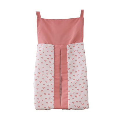 CribMATE 1 PC Light Pink Hearts Print pattern Crib Diaper Stacker Storage Organizer (photo 2)