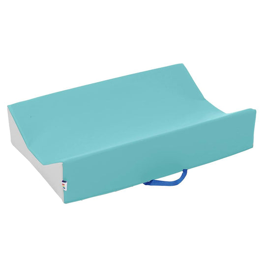 ECR4Kids Contoured Baby Changing Pad with Carry Handle, Seafoam/Light Grey