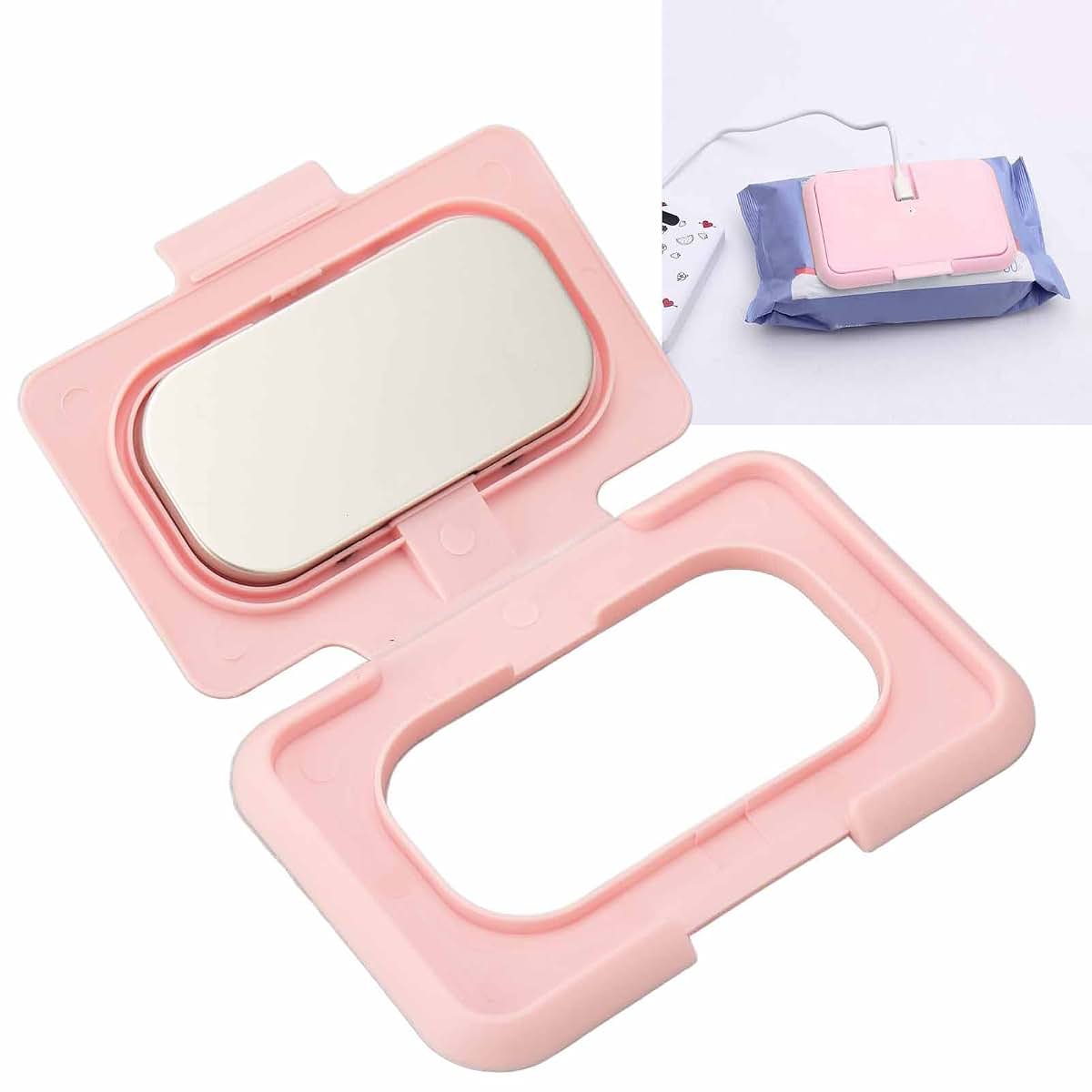 Zetiling Portable Baby Wipe Warmer, USB Powered, Large Capacity, Constant Temperature Heating, Even Heat Distribution (photo 3)