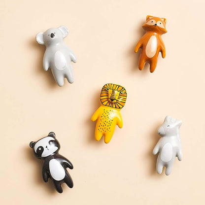 uulu 5Pcs Kids Drawer Handles Cute Animal Panda Knobs Ceramic Nursery Knobs Children's Room Door Cupboard knobs DIY (photo 2)