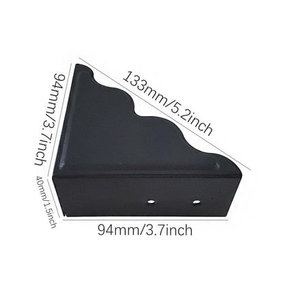 Hetyskluy Black Metal Corner Protector 4-Pack L-Shape Guards (photo 2)
