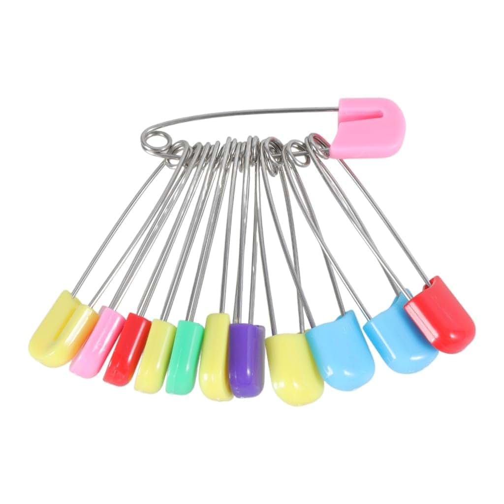 Fanswan 12 Pcs Colors Locking Baby Cloth Nappy Diaper Craft Pins (photo 3)