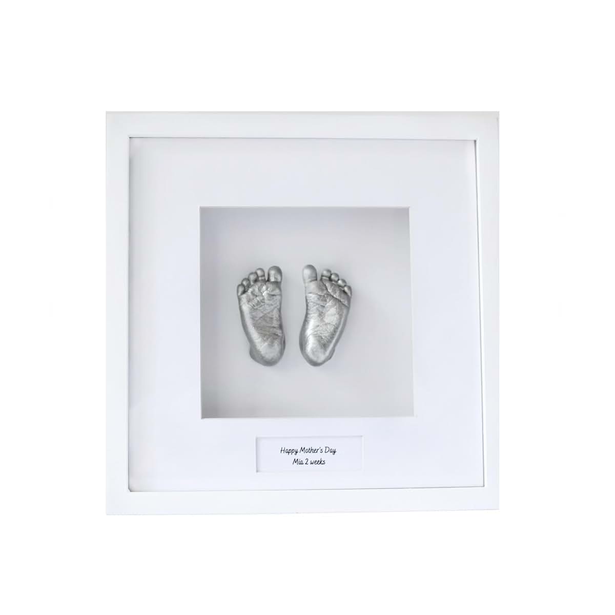 Happy Stages Baby Keepsake Hand Casting Kit With Custom Shadow Box Frame