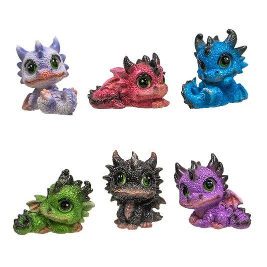 Pacific Giftware Baby Dragon Set of 6 Decorative Figurines