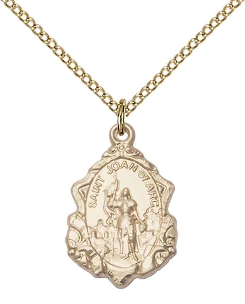 Bonyak Jewelry St. Joan Of Arc Pendant Gold Filled With 18 Inch Chain