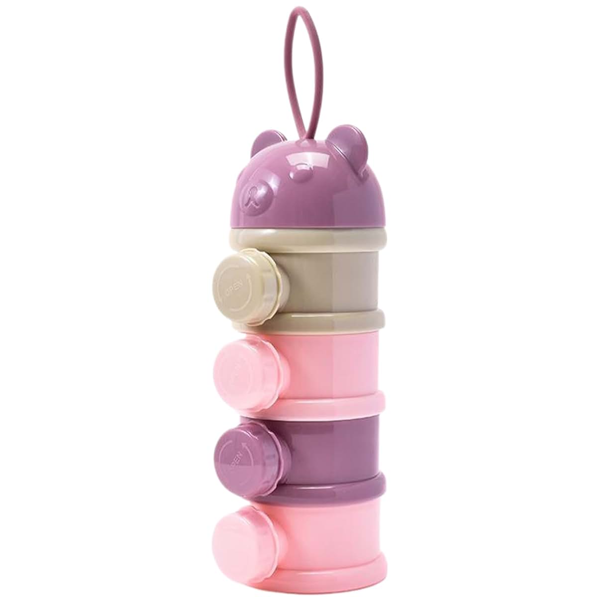 BabyOneStop Stackable 4-Compartment Purple Formula Dispenser