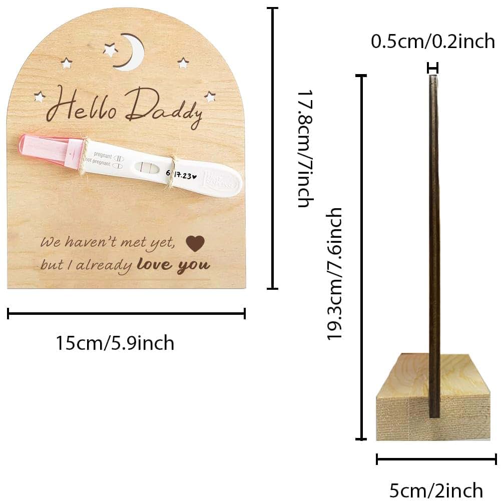 Gomakerer Wooden Pregnancy Announcement Sign Keepsake Display