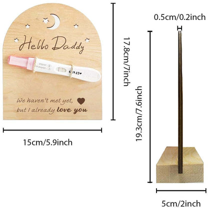 Gomakerer Wooden Pregnancy Announcement Sign Keepsake Display
