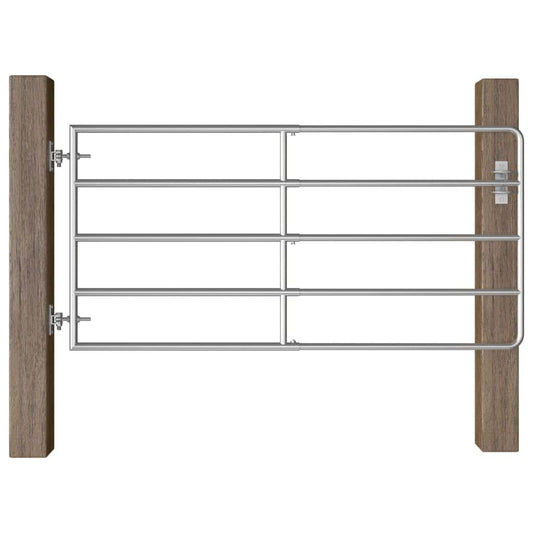 Jkghdrt Heavy Duty Galvanized Livestock Field Gate with Five Bar Steel Design for Animal Safety and Rust Resistance