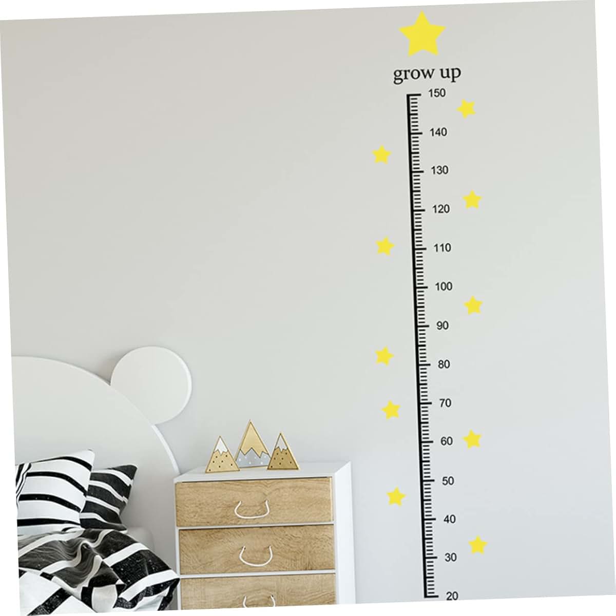 Star Design Growth Chart Sticker for Kids' Room Decor