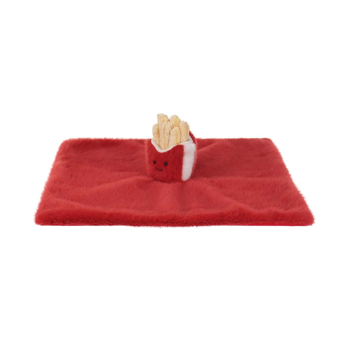 Apricot Lamb French Fries Lovey Security Blanket for Babies, 14x14 Inches