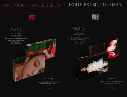 JISOO First Single Album - Black Version CD with Folded Poster