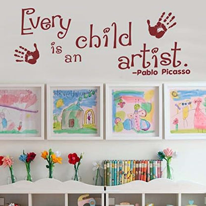 WallPlaza Every Child is an Artist Wall Decal-Inspirational Lettering