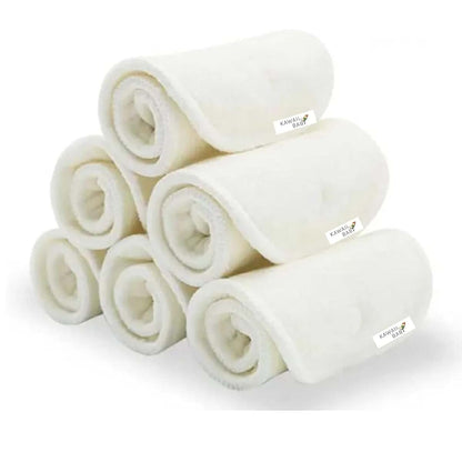 KaWaii Baby Premium Cloth Diaper Inserts, 5-Layer Reusable Booster, 10 Pack