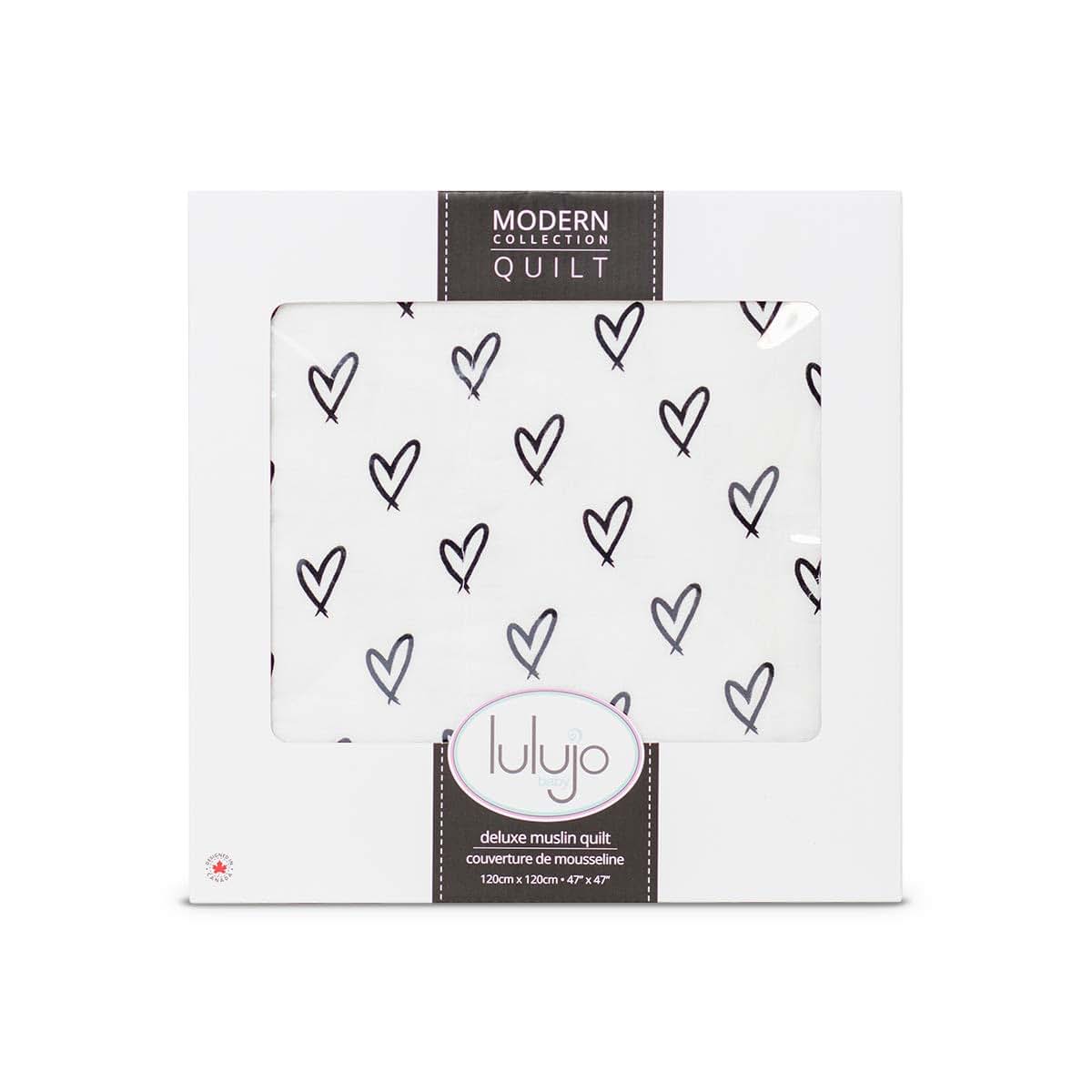 Lulujo Baby Quilt Blanket Bamboo Viscose Muslin 47x47 in