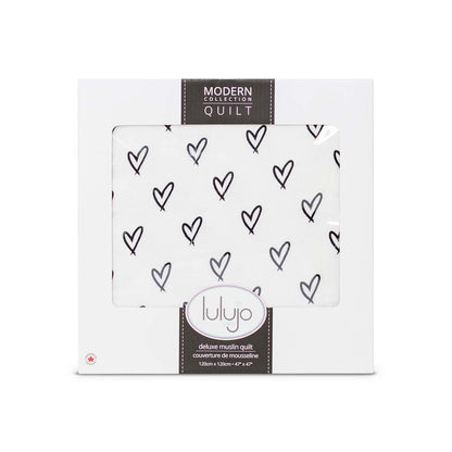Lulujo Baby Quilt Blanket Bamboo Viscose Muslin 47x47 in
