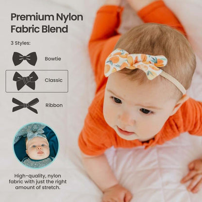 Copper Pearl Baby Bows Headbands for Baby Girls, Plum